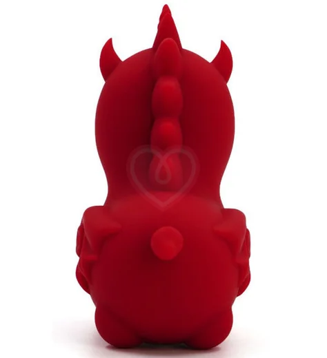 Клиторальный вибратор Unihorn Blaze Diablo со стимуляцией язычком красный фото 4