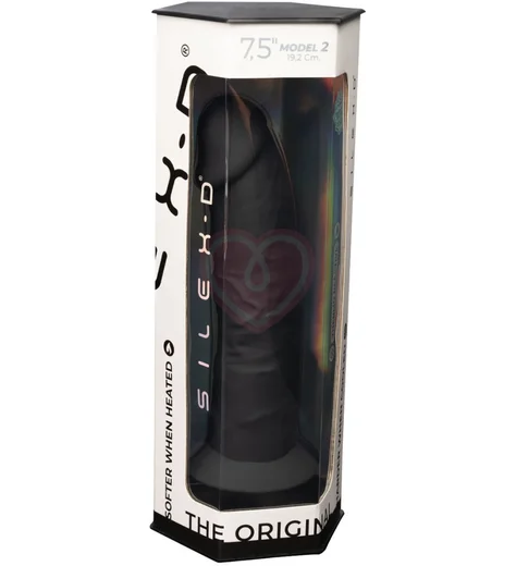 Реалистичный фаллоимитатор Silexd Model 2 19 см чёрный фото 6