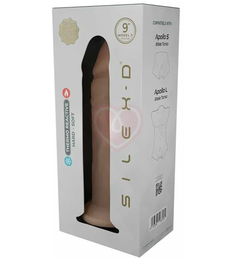 Фаллоимитатор на присоске совместимый с мужским торсом Apollo Silexd Model 2 23 см телесный фото 5
