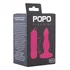 Рельефная анальная пробка с вибрацией Popo Pleasure розовая фото 2