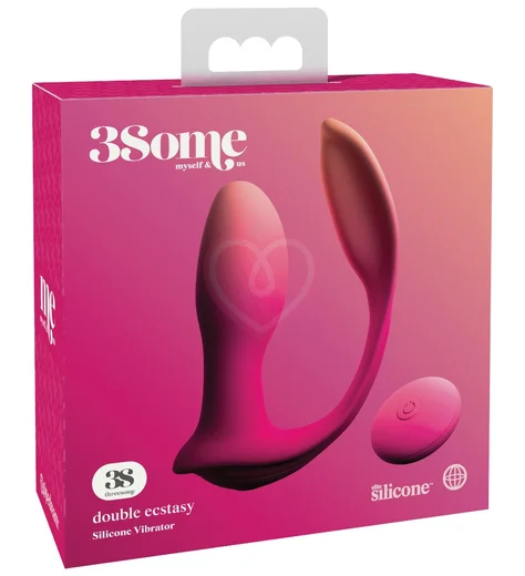 Вибратор для пар с пультом управления 3Some Double Ecstasy розовый фото 7