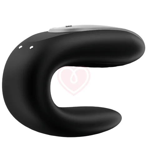 Парный вибратор Satisfyer Double Fun с управлением от приложения или пульта чёрный фото 4