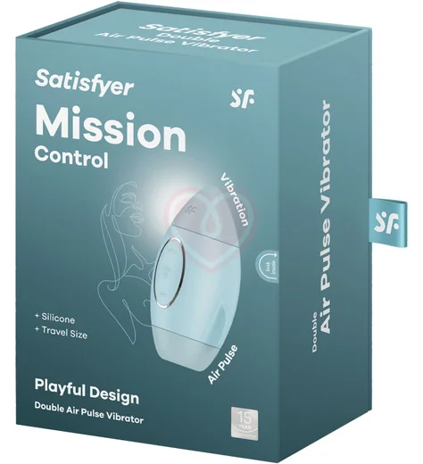 Вакуумно-волновой вибростимулятор Satisfyer Mission Control голубой фото 5