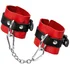 Мягкие наручники с люверсами Pecado BDSM красные с черным фото 3