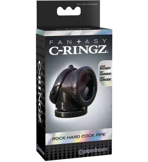 Эрекционное кольцо Rock Hard Cock Pipe чёрное фото 2