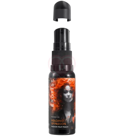 Гель для массажа с эффектом вибрации Erotist Volcano Of Passion Fruit Peach персик маракуйя 25 мл фото 2