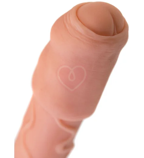 Насадка удлинитель с закрытой головкой и кольцом на мошонку XLover by Toyfa телесная фото 5