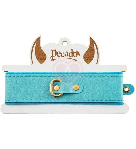 Двухслойный ошейник Pecado голубой фото 6