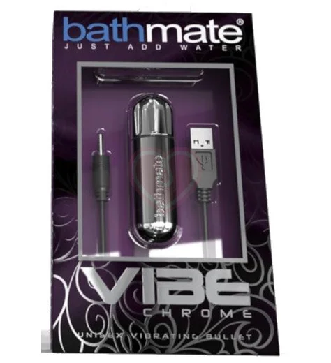 Вибропуля Bathmate Vibe Bullet серебряная фото 2