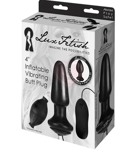 Надувная анальная пробка с вибрацией Lux Fetish фото 2