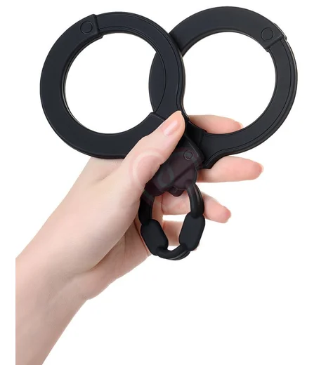 Силиконовые наручники ToyFa A-Toys чёрные фото 3