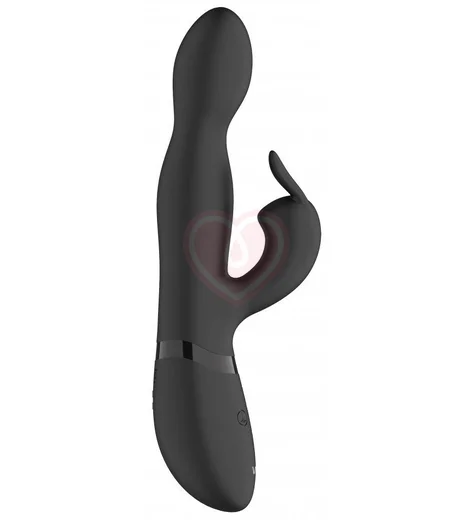 Вибратор Niva с ротацией и клиторальным стимулятором чёрный фото 4