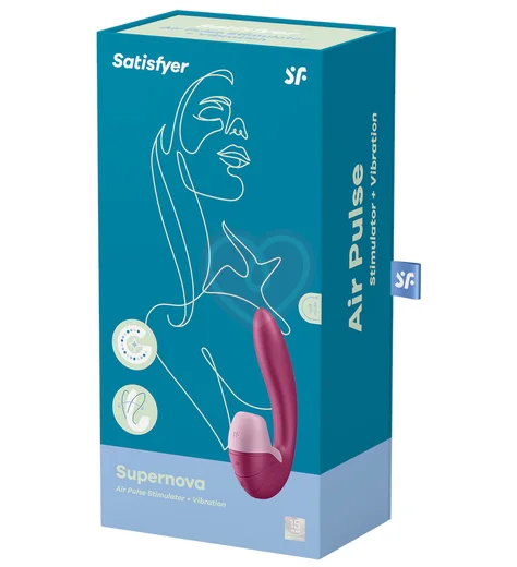 Вибратор с вакуумным стимулятором Satisfyer Supernova розовый фото 2