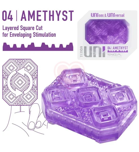 Мини мастурбатор Tenga Uni Amethyst фиолетовый фото 10
