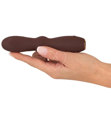 Вибратор Hazel 04 с волнистым рельефом коричневый фото 2