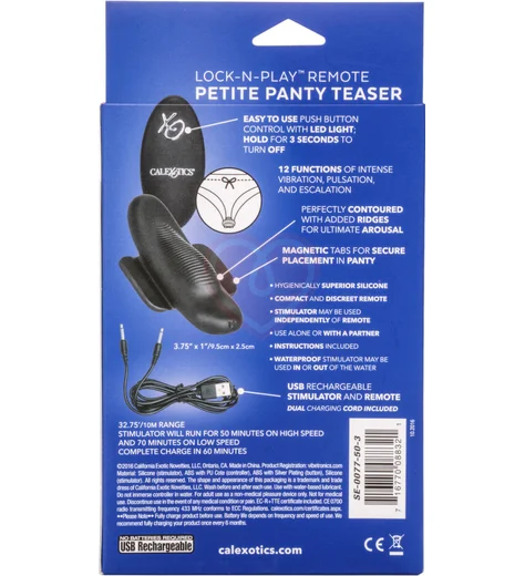 Вибратор для клитора с креплением Lock-N-Play Petite Panty Teaser черный фото 10