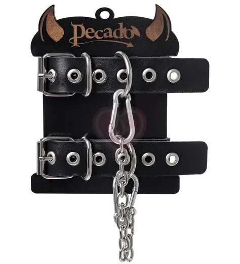 Оковы с люверсами Pecado BDSM черные фото 6