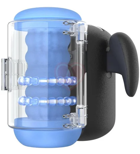 Робот-мастурбатор с массажными бусинами Amovibe Black Knight Massaging Beads фото 6