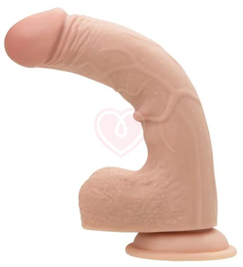 Реалистичный гнущийся фаллоимитатор на присоске My Babe My Darling телесный 17 см фото 3