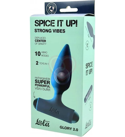 Анальная вибропробка со смещенным центром тяжести Spice it Up Glory 2.0 зелёная фото 5