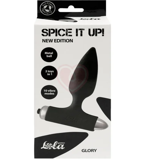 Анальная вибропробка со смещенным центром тяжести Spice it up New Edition Glory чёрная фото 3