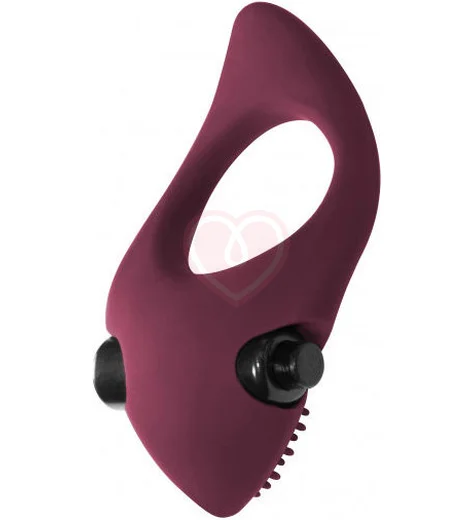 Эрекционное кольцо со съемной вибропулей Pure Passion Sunset бордовое фото 2