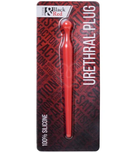 Гладкий уретральный плаг Black Red by Toyfa красный фото 2