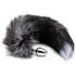 Анальная пробка Alive Black And White Fox Tail S с пушистым хвостом фото 2