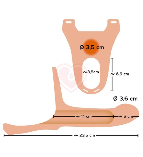 Полый фаллоимитатор на ремешках Strap-on Silicone Sleeve фото 5