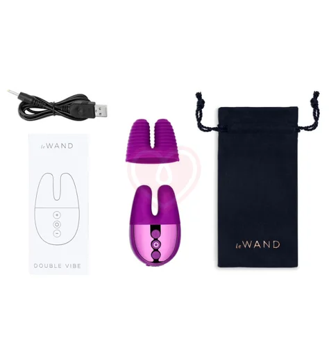 Мини-вибратор с двумя кончиками Le Wand Double Vibe фиолетовый фото 6