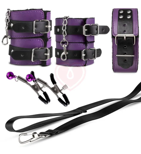 БДСМ-набор из 10 предметов Secret Pleasure Chest Purple Apprentice фиолетовый фото 3