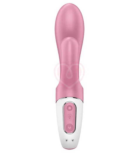Расширяющийся вибратор с клиторальным стимулятором Satisfyer Air Pump Bunny 2 розовый фото 3