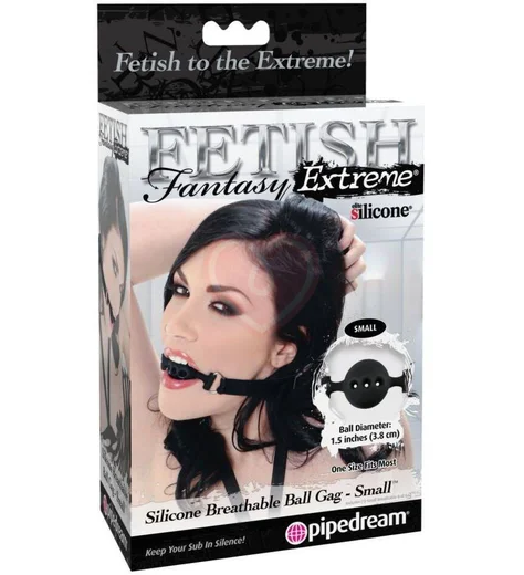 Силиконовый кляп с отверстиями для дыхания Silicone Breathable Ball Gag Small фото 3