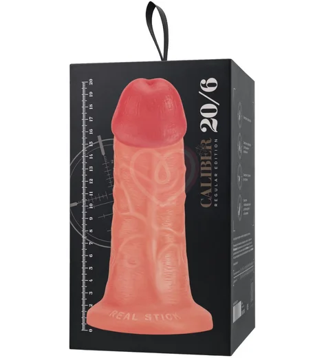 Реалистичный фаллоимитатор на присоске RealStick Caliber 20-6 телесный фото 6