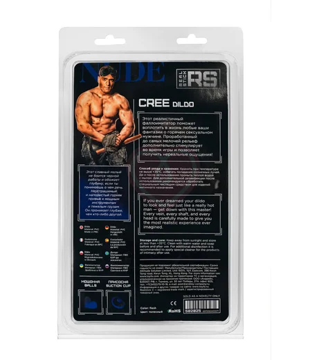 Реалистичный фаллоимитатор с мошонкой и присоской RealStick Nude Cree телесный фото 2