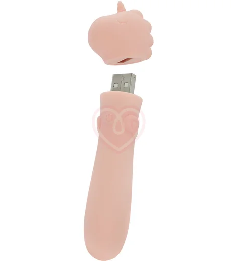 Вибропуля Unihorn Usb Heart Throb светло-розовая фото 2