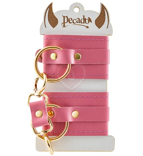 Наручники с кольцом Pecado розовые фото 5