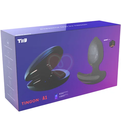 Интерактивная анальная вибропробка с дистанционным управлением Tingon A1 синяя фото 2