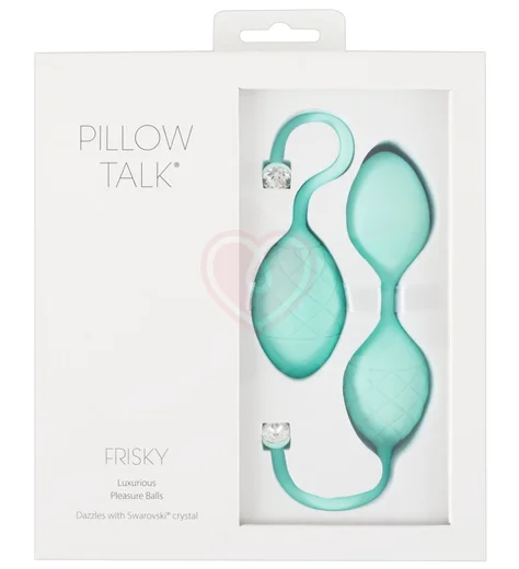 Набор из двух вагинальных шариков Pillow Talk Frisky зелёный фото 4