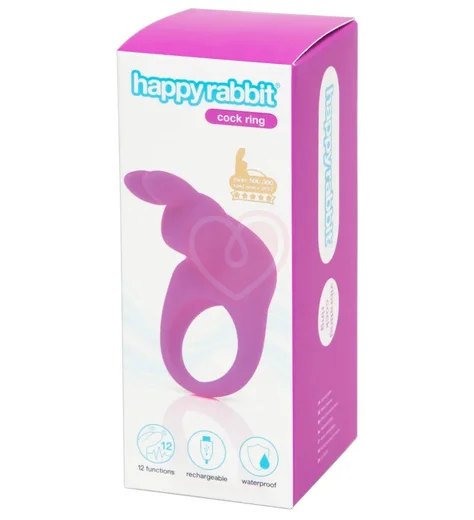 Эрекционное виброкольцо Happy Rabbit фиолетовое фото 3
