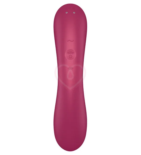 Двухсторонний вакуумный вибростимулятор Satisfyer Curvy Trinity 1 бордовый фото 3
