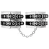 Оковы на ноги с двумя ремнями и люверсами Pecado BDSM белые с черным фото 2