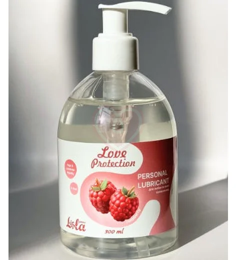 Ароматизированный лубрикант Love Protection Raspberry 300 мл малина фото 2