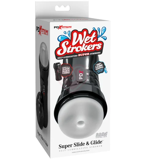 Прозрачный мастурбатор в тубе Wet Pussies Super Slide Glide фото 3