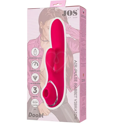 Многофункциональный вибратор-кролик с вакуумно-волновой стимуляцией Jos Doobl розовый фото 7