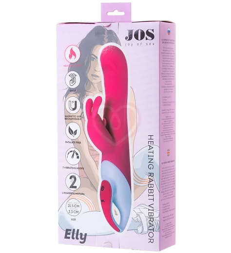 Вибратор-кролик с подогревом и стимуляцией зоны G Jos Elly розовый фото 8
