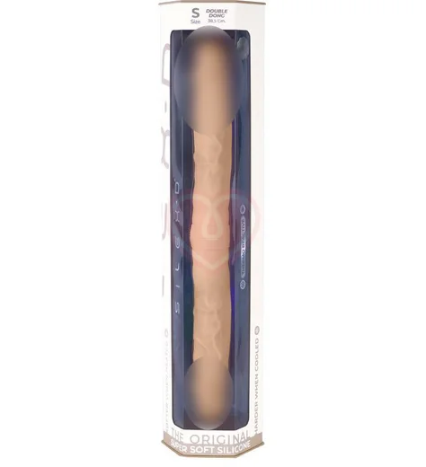 Двусторонний фаллоимитатор Silexd Double Dong Model 1 S телесный фото 2