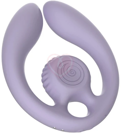 Двойной вибратор с дистанционным управлением SVibe Snail Gizi Duo лиловый фото 3