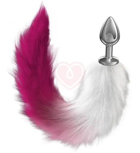 Анальная пробка Diamond Galaxy Pink с розовым хвостом фото 2