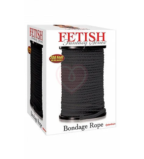 Верёвка для связывания Pipedream 61м чёрная фото 2